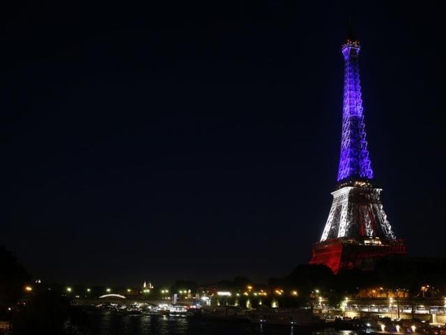 The Eiffel Tower, illuminated with the colours of the French National flag in tribute for the victims of the deadly Bastille Day attack in Nice, in Paris. (AFP Photo) The Eiffel Tower, illuminated with the colours of the French National flag in tribute for the victims of the deadly Bastille Day attack in Nice, in Paris. (AFP Photo)