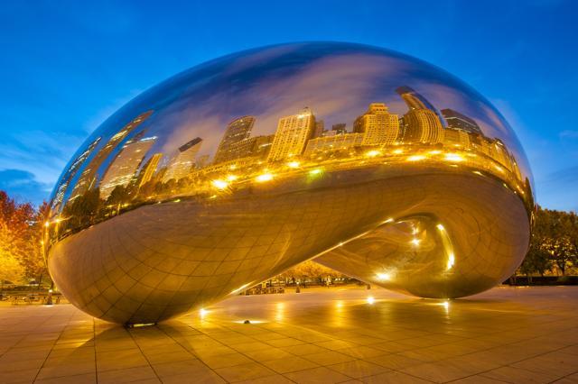 Reflections of Chi-Town on Cloud Gate, a sculpture at the Millennium Park. (Getty Images) Reflections of Chi-Town on Cloud Gate, a sculpture at the Millennium Park. (Getty Images)