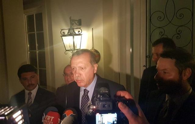 Turkish President Tayyip Erdogan speaks to media in the resort town of Marmaris in Turkeyp on Saturday. (Reuters ) Turkish President Tayyip Erdogan speaks to media in the resort town of Marmaris in Turkeyp on Saturday. (Reuters )