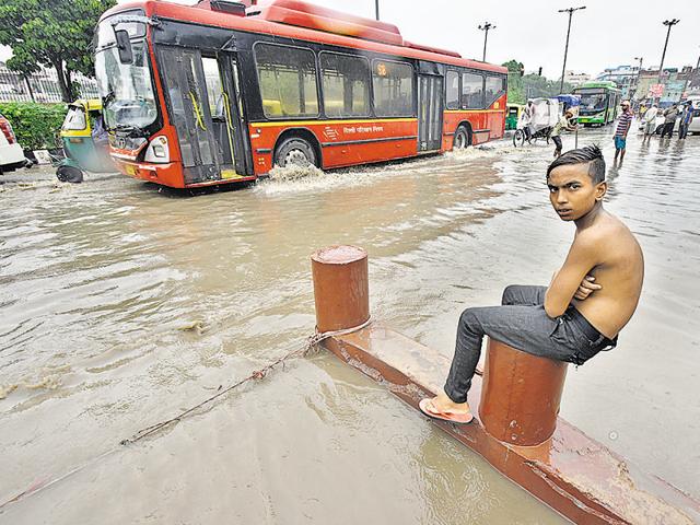 Flooding is yet to claim lives in Delhi. But every time it pours, the city comes to a halt.(Raj K Raj/HT Photo) Flooding is yet to claim lives in Delhi. But every time it pours, the city comes to a halt.(Raj K Raj/HT Photo)