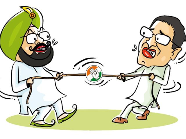Some fiercely guard Captain’s turf and get Amarinder to tick off Kishor now and then to remind him of the boundaries.(Illustration by Daljeet Kaur Sandhu)