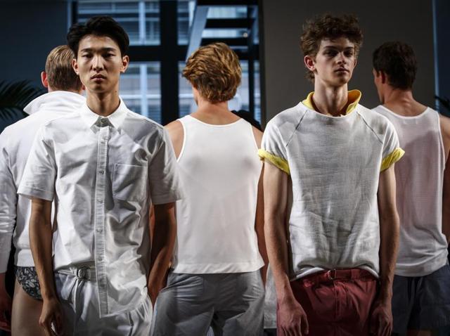Creations by Katama during the New York Fashion Week Men’s Spring/Fall 2017. (AFP) Creations by Katama during the New York Fashion Week Men’s Spring/Fall 2017. (AFP)
