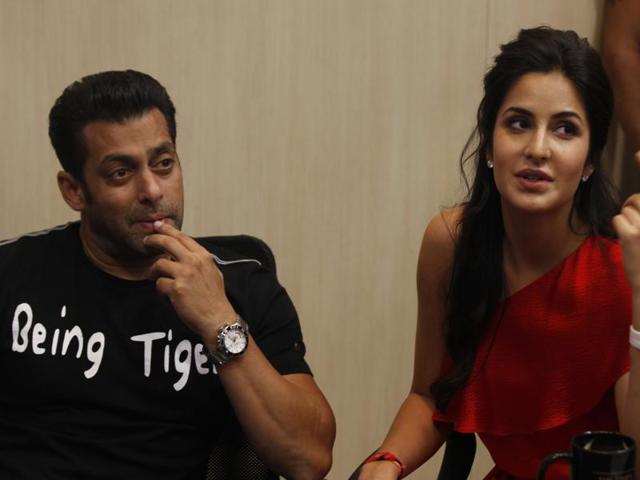 Actor Salman Khan wants Katrina Kaif to relax in public.(Hindustan Times)