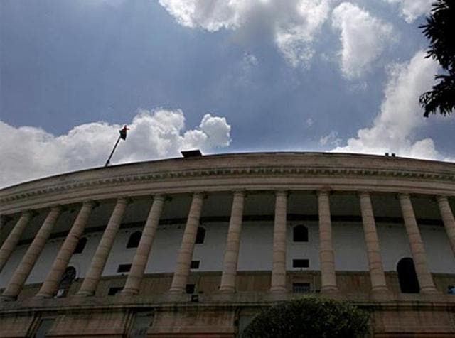 Clouds hover over the Parliament house on the opening day of the monsoon session, in New Delhi. (Arvind Yadav/HT Photo) Clouds hover over the Parliament house on the opening day of the monsoon session, in New Delhi. (Arvind Yadav/HT Photo)
