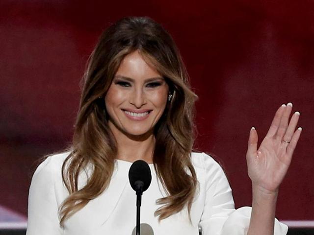 Melania Trump, wife of Republican US presidential candidate Donald Trump, arrives to speak at the Republican National Convention in Cleveland, Ohio. (REUTERS) Melania Trump, wife of Republican US presidential candidate Donald Trump, arrives to speak at the Republican National Convention in Cleveland, Ohio. (REUTERS)