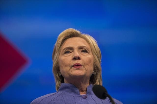 Democratic presidential candidate Hillary Clinton speaks at the Minneapolis Convention Center. (AFP Photo) Democratic presidential candidate Hillary Clinton speaks at the Minneapolis Convention Center. (AFP Photo)