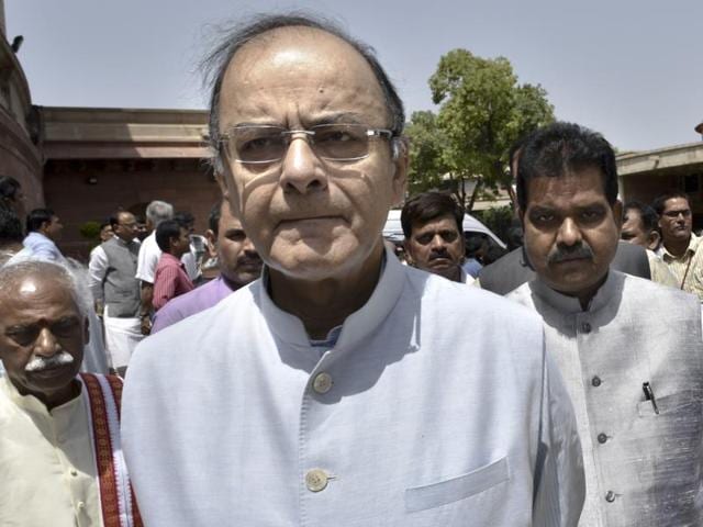 Finance minister Arun Jaitley said in Rajya Sabha that a joint committee of Parliament is presently looking into a Bill relating to debt recovery. (Arvind Yadav/ HT Photo) Finance minister Arun Jaitley said in Rajya Sabha that a joint committee of Parliament is presently looking into a Bill relating to debt recovery. (Arvind Yadav/ HT Photo)