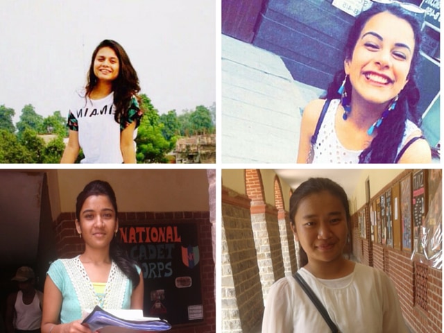 Heena, Vanshaja, Pallavi and Chongpi, along with hundreds of students, began their three-year college journey on Wednesday. (HT Photo) Heena, Vanshaja, Pallavi and Chongpi, along with hundreds of students, began their three-year college journey on Wednesday. (HT Photo)