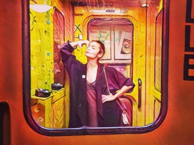 A photo posted by Alia Bhatt on Twitter made using Prisma(Photo: Twitter)
