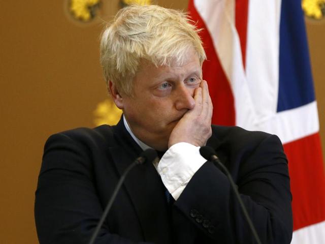 Britain's foreign secretary Boris Johnson (left) speaks during a news conference with US secretary of state John Kerry at the Foreign Office in London on Tuesday. (Reuters) Britain's foreign secretary Boris Johnson (left) speaks during a news conference with US secretary of state John Kerry at the Foreign Office in London on Tuesday. (Reuters)