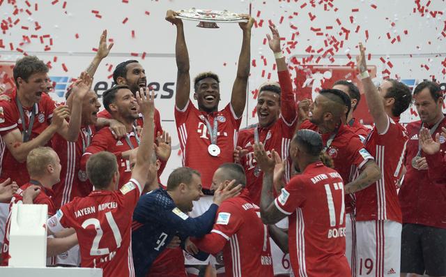 Bayern Munich won the Bundesliga title for a fourth year running, and a major reason for their dominance in Germany is their huge wealth. (Getty Images For MAN) Bayern Munich won the Bundesliga title for a fourth year running, and a major reason for their dominance in Germany is their huge wealth. (Getty Images For MAN)