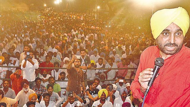 Bhagwant Mann is considered among the contenders for the CM-ship if AAP wins. (HT File Photo)