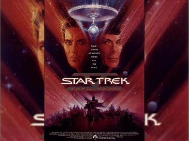 Star Trek V: The Final Frontier (1989) - Captain Kirk and his crew must deal with Mr Spock’s long-lost half-brother who hijacks the Enterprise for an obsessive search for God at the centre of the galaxy. (Paramount Pictures) Star Trek V: The Final Frontier (1989) - Captain Kirk and his crew must deal with Mr Spock’s long-lost half-brother who hijacks the Enterprise for an obsessive search for God at the centre of the galaxy. (Paramount Pictures)