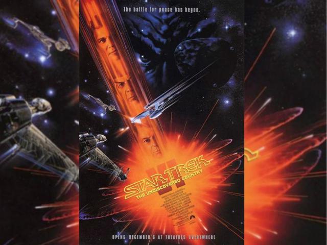 Star Trek VI: The Undiscovered Country (1991) - On the eve of retirement, Kirk and McCoy are charged with assassinating the Klingon High Chancellor and imprisoned. The Enterprise crew must help them escape to thwart a conspiracy aimed at sabotaging the last best hope for peace. (Paramount Pictures) Star Trek VI: The Undiscovered Country (1991) - On the eve of retirement, Kirk and McCoy are charged with assassinating the Klingon High Chancellor and imprisoned. The Enterprise crew must help them escape to thwart a conspiracy aimed at sabotaging the last best hope for peace. (Paramount Pictures)