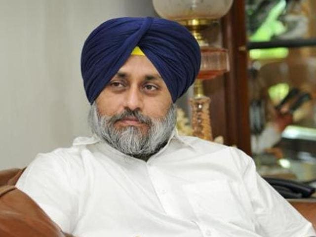 Shiromani Akali Dal president Sukhbir Singh Badal(HT File Photo)
