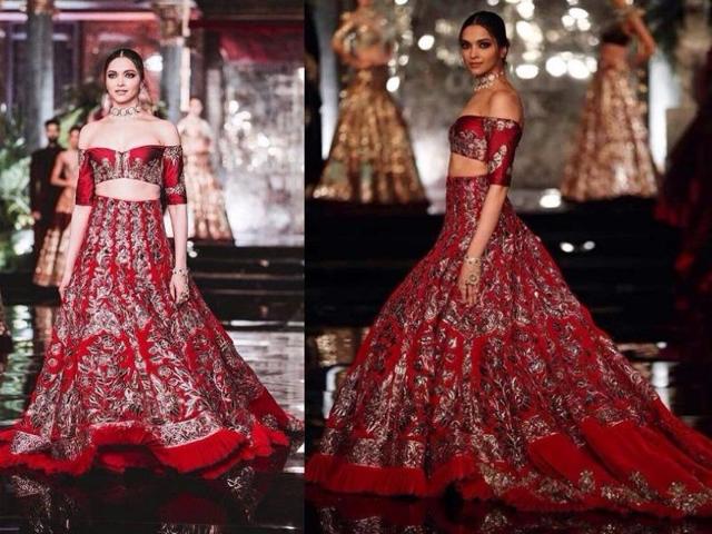 The wedding gown/ lehenga at Manish Malhotra is always one of the most magical moments in couture. And Deepika was nothing less than dreamy as the showstopper. (Instagram) The wedding gown/ lehenga at Manish Malhotra is always one of the most magical moments in couture. And Deepika was nothing less than dreamy as the showstopper. (Instagram)