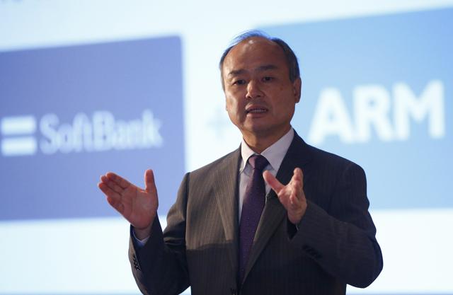 SoftBank Group CEO Masayoshi Son at a new conference in London, Britain on Monday. (REUTERS) SoftBank Group CEO Masayoshi Son at a new conference in London, Britain on Monday. (REUTERS)