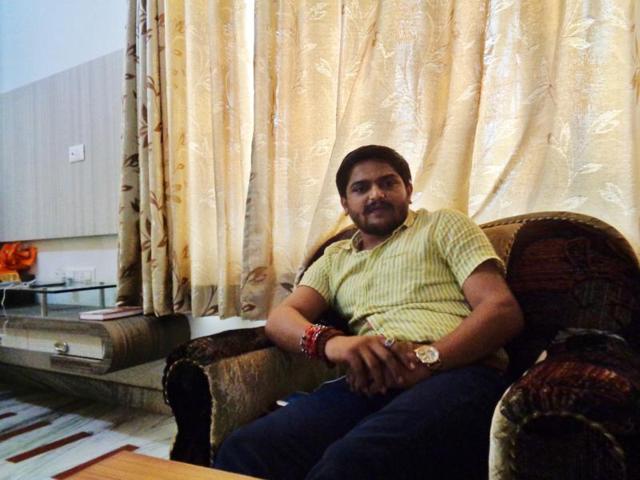 Hardik Patel is staying in Udaipur after being ordered by the court to stay outside Gujarat for the next six months. (Apporva Misra/HT Photo) Hardik Patel is staying in Udaipur after being ordered by the court to stay outside Gujarat for the next six months. (Apporva Misra/HT Photo)