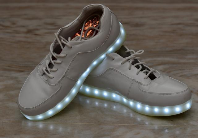 LED light-up sneakers from Selfridges, London (Photo: Vidya Subramanian/HT)