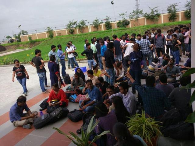 IIT Indore students boycotted classes on Thursday.(HT photo)