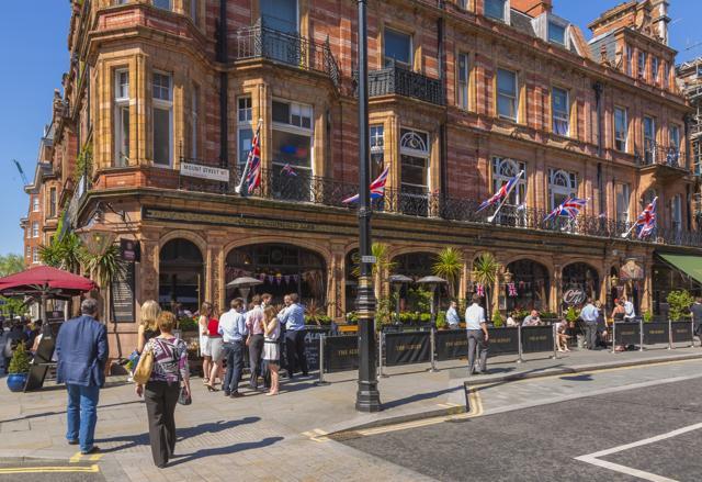 The Audley, a traditional English pub in Mayfair, is a popular haunt (Getty Images) The Audley, a traditional English pub in Mayfair, is a popular haunt (Getty Images)