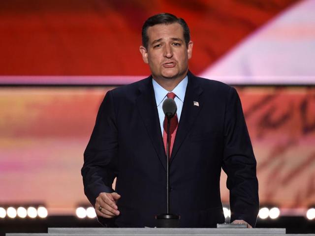 US senator Ted Cruz of Texas speaks on the third day of the Republican National Convention in Cleveland, Ohio. (AFP Photo) US senator Ted Cruz of Texas speaks on the third day of the Republican National Convention in Cleveland, Ohio. (AFP Photo)