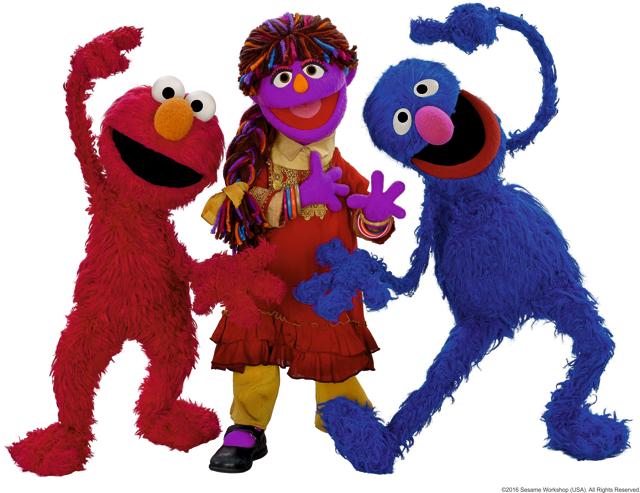 Chamki, the muppet on Galli Galli Sim Sim, has become a popular mascot for education
