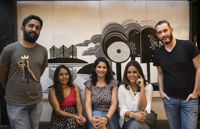 (From left) Sudeep Nair, Sujata Roy, Sharin Bhatti, Meghna Ghai Puri and Jeff Goldberg at The Cuckoo Club, Bandra (W). (Satish Bate/Hindustan Times)