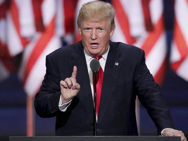 Republican Presidential Candidate Donald J. Trump speaks during the final day of the Republican National Convention in Cleveland, Thursday, July 21, 2016. (AP) Republican Presidential Candidate Donald J. Trump speaks during the final day of the Republican National Convention in Cleveland, Thursday, July 21, 2016. (AP)