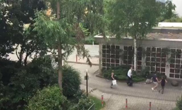 In this frame grab taken from video, people run from the Olympia Einkaufszentrum shopping centre after a shooting, in Munich, Germany, Friday, July 22, 2016. (AP Photo) In this frame grab taken from video, people run from the Olympia Einkaufszentrum shopping centre after a shooting, in Munich, Germany, Friday, July 22, 2016. (AP Photo)