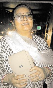 Delhi resident Mamta Yadav, with her purse. Delhi resident Mamta Yadav, with her purse.