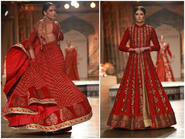Scared of whites? Designers Reynu Taandon and Rimple & Harpreet Narula have a way out.  (Amal KS/ HT Photo) 