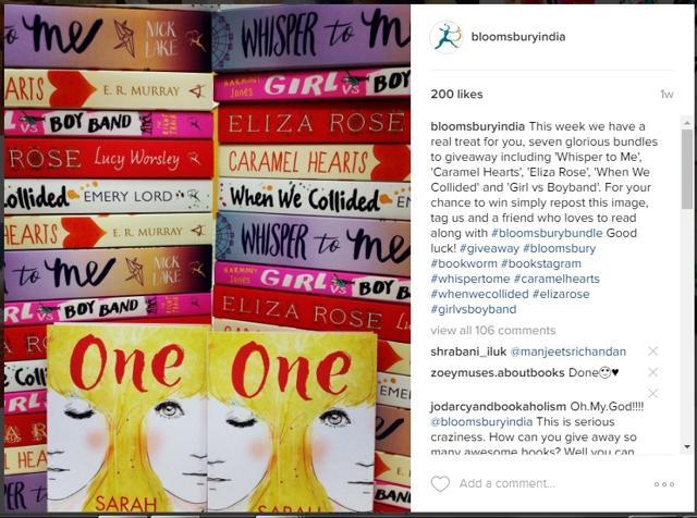 Bloomsbury India, like other publishing houses, is exploring the social media space. They regularly offer giveaways and collaborate with bloggers.