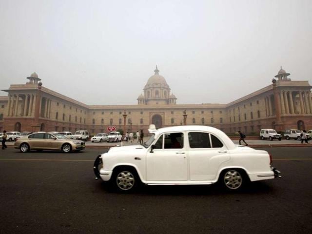 The white Ambassador, once the favourite car of India’s politicians and bureaucrats, ended production in 2014, after sales dwindled drastically(AP Photo)