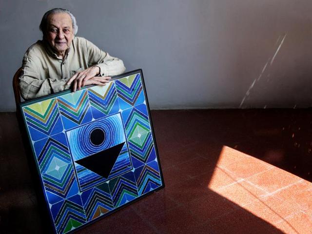 The noted artist has been the recipient of Padma Shri, Padma Bhushan, Padma Vibhushan and the Legion of Honour (the highest honour awarded to civilians by the French government). Raza was also a fellow of the Lalit Kala Akademi. (RAJANISH KAKADE/HT photo) The noted artist has been the recipient of Padma Shri, Padma Bhushan, Padma Vibhushan and the Legion of Honour (the highest honour awarded to civilians by the French government). Raza was also a fellow of the Lalit Kala Akademi. (RAJANISH KAKADE/HT photo)