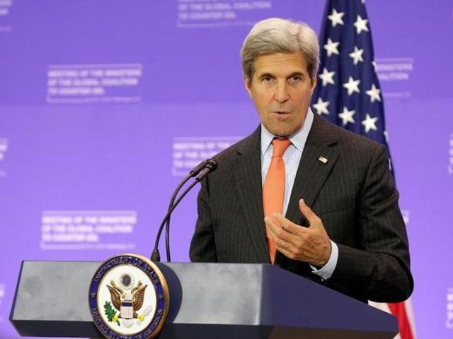US secretary of state John Kerry is try to reinforce hope that ASEAN nations find a diplomatic solution to tensions over the South China Sea, according to an aide. (Reuters) US secretary of state John Kerry is try to reinforce hope that ASEAN nations find a diplomatic solution to tensions over the South China Sea, according to an aide. (Reuters)