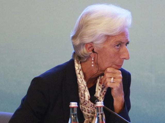 Christine Lagarde, jmanaging director of the International Monetary Fund at the G20 High-level Tax Symposium held in Chengdu, China, on Saturday. (Reuters) Christine Lagarde, jmanaging director of the International Monetary Fund at the G20 High-level Tax Symposium held in Chengdu, China, on Saturday. (Reuters)