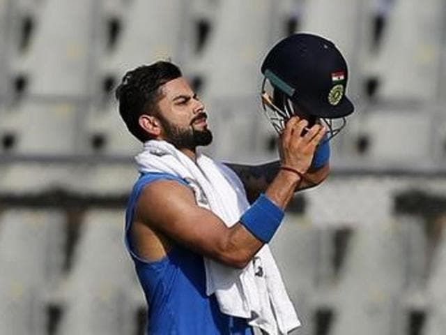 Kohli took 375 minutes to score 200 in 283 balls, sending the ball beyond the rope 24 times.(AP)