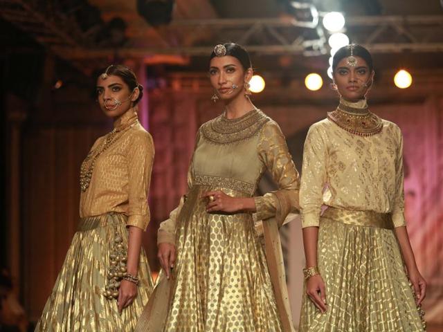 Sometimes, it’s hard to break out of the colour mould. So, if you are afraid of ditching bright shades completely, go for versions of gold.  (Amal KS/ HT Photo) 