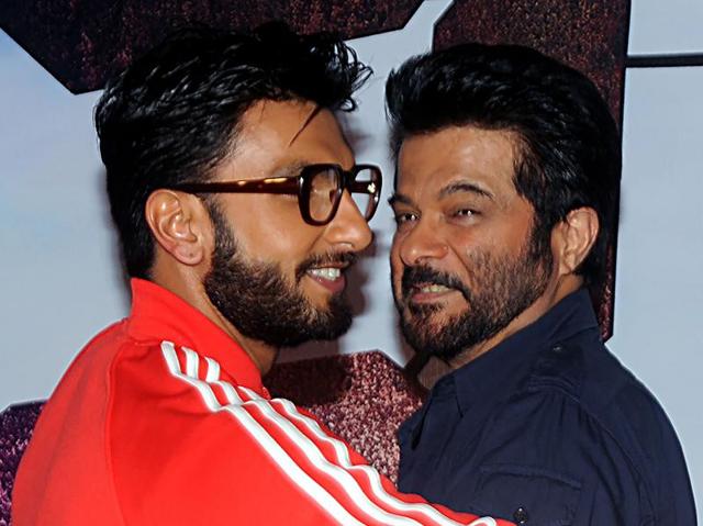 Did somebody just say brothers? Well, actually that’s nephew Ranveer Singh with his uncle, Anil Kapoor. (AFP)