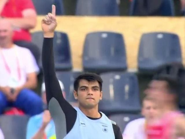 Neeraj Chopra became India's first-ever gold winner in a world athletics championship.(YouTube screengrab)