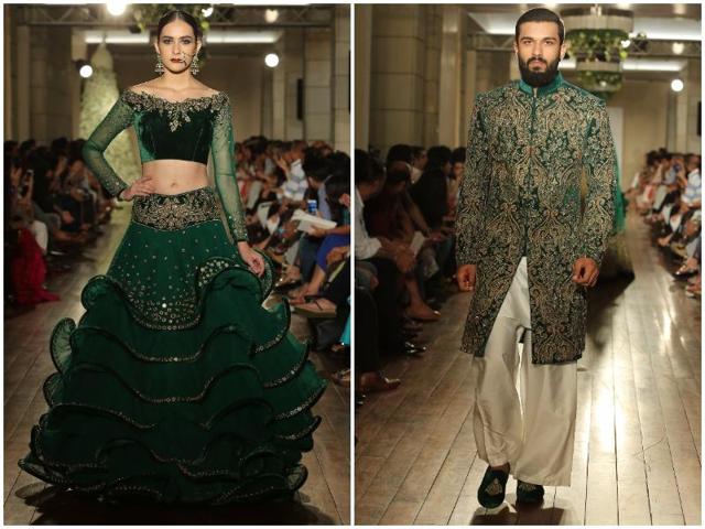 His collection, titled Begum-e-Jannat, captured the Mughal era effortlessly with subtle hints of sensuality. (Rajessh Kashyap/HT Photo) His collection, titled Begum-e-Jannat, captured the Mughal era effortlessly with subtle hints of sensuality. (Rajessh Kashyap/HT Photo)
