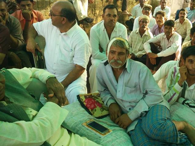 Balubhai Sarvaiya in his village called Mota Samadhiyala. He was among the five men who were assaulted by a ‘cow-protection’ group.(Sudipto Mondal/ HT photo)