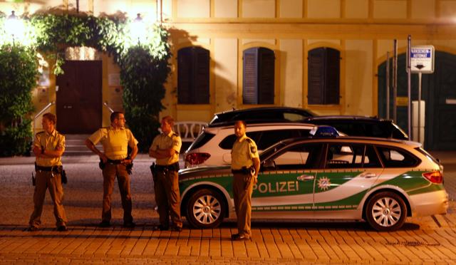 Police secure the downtown area after an explosion in Ansbach, near Nuremberg. (REUTERS) Police secure the downtown area after an explosion in Ansbach, near Nuremberg. (REUTERS)