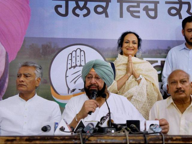Punjab Congress president Captain Amarinder Singh, centre, has been campaigning in his state for some months now. (PTI) Punjab Congress president Captain Amarinder Singh, centre, has been campaigning in his state for some months now. (PTI)