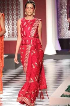 Designer Anita Dongre’s classic sari with a twist.