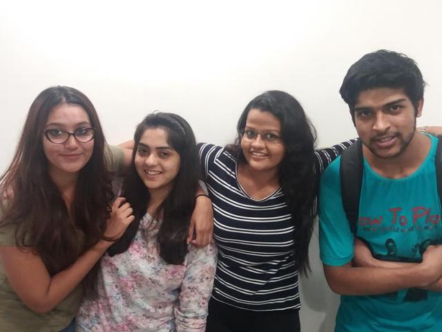 The group that has taken up the cause -- Kantesh Keswani, Harshida Shah, Raina Saxena and Iesha Chaudhari. (HT) The group that has taken up the cause -- Kantesh Keswani, Harshida Shah, Raina Saxena and Iesha Chaudhari. (HT)