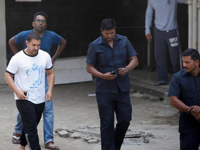 Actor Aamir Khan in Mumbai in May 2015. In January this year, the Maharashtra government announced it was reducing security for the actor. (Satish Bate/HT PHOTO) Actor Aamir Khan in Mumbai in May 2015. In January this year, the Maharashtra government announced it was reducing security for the actor. (Satish Bate/HT PHOTO)