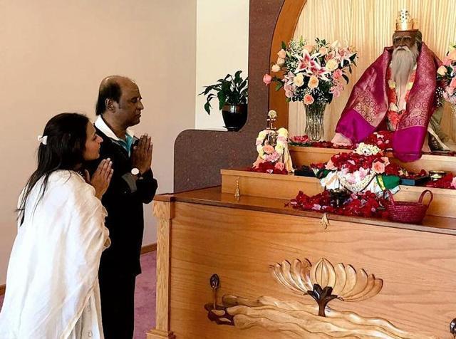 Rajinikanth visited the US with his daughter, Aishwarya. (Twitter)