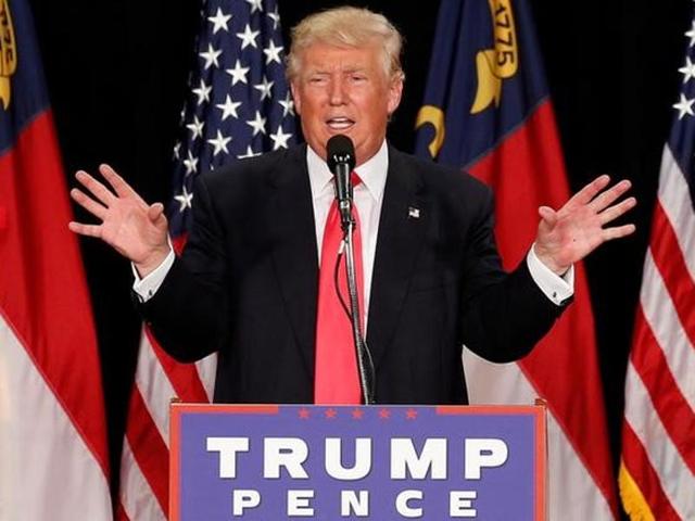 Republican presidential nominee Donald Trump speaks at a campaign event in Winston-Salem, North Carolina, US, on Monday. (Reuters) Republican presidential nominee Donald Trump speaks at a campaign event in Winston-Salem, North Carolina, US, on Monday. (Reuters)